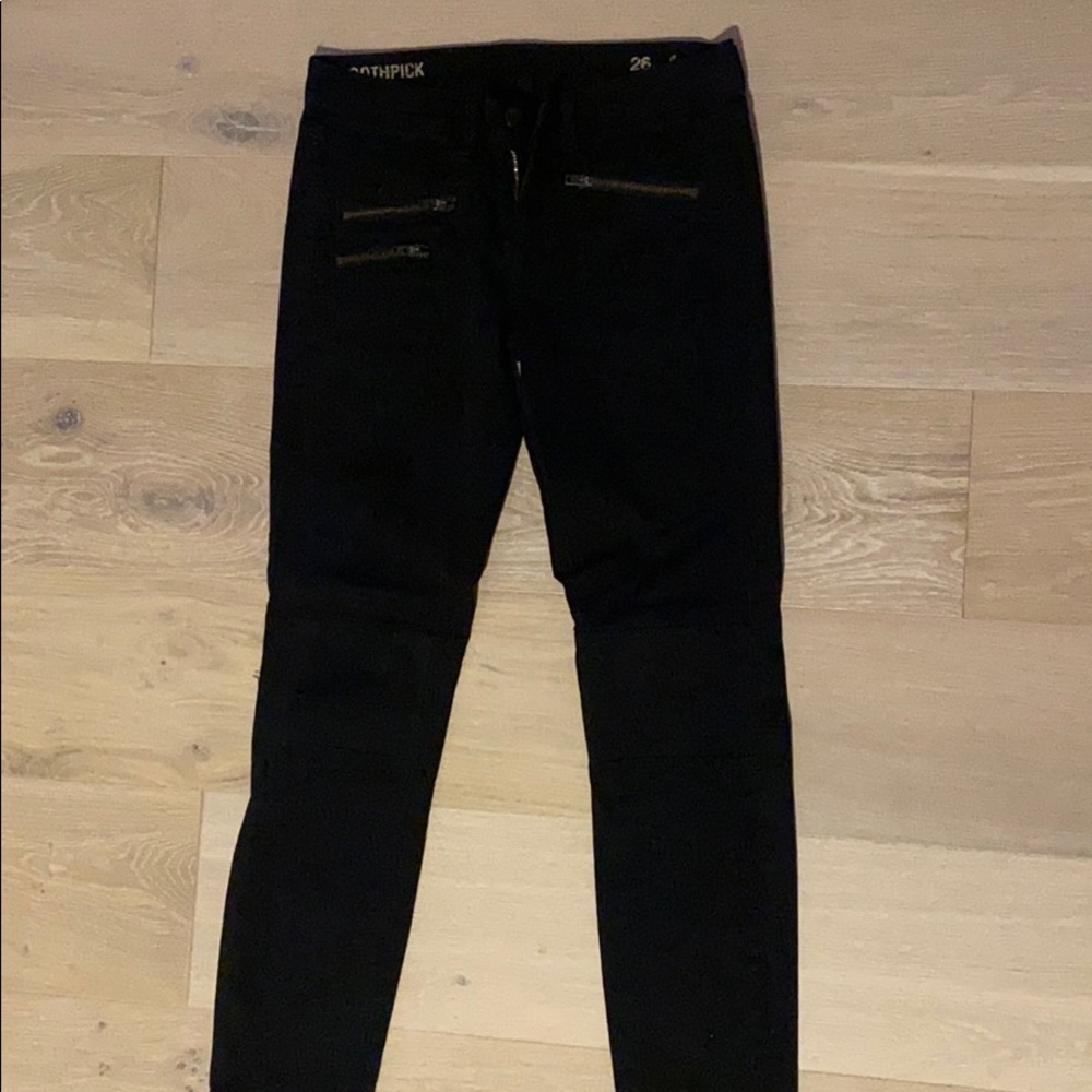 J Crew toothpick style black denim